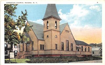 Christian Church Ravena, New York Postcard