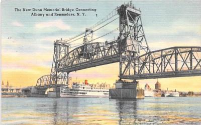 New Dunn Memorial Bridge Rensselaer, New York Postcard