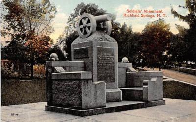 Soldiers' Monument Richfield Springs, New York Postcard