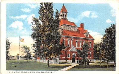 Union High School Richfield Springs, New York Postcard