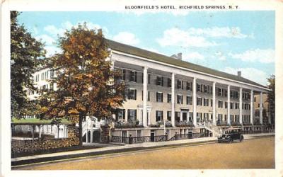 Bloomfield's Hotel Richfield Springs, New York Postcard