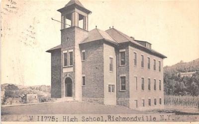 High School Richmondville, New York Postcard