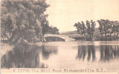 The Mill Pond Richmondville, New York Postcard