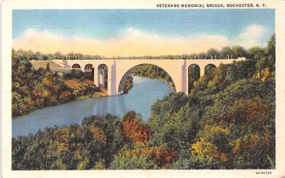 Veterans Memorial Bridge Rochester, New York Postcard