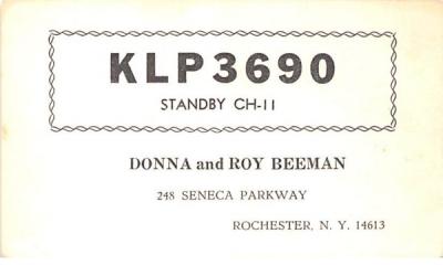 KLP3690 Standby Ch 11 Rochester, New York Postcard