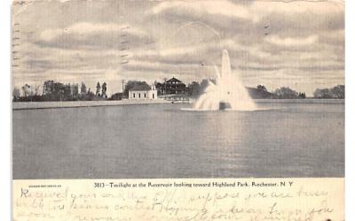 Twilight at the Reservoir Rochester, New York Postcard