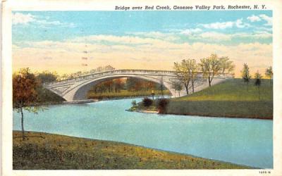 Bridge over Red Creek Rochester, New York Postcard