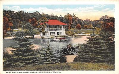 Band Stand & Lake Rochester, New York Postcard