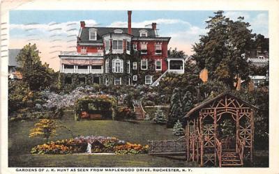 Gardens of JK Hunt Rochester, New York Postcard
