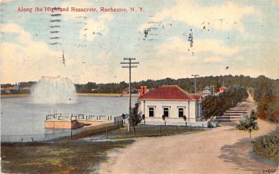 Along the Highland Reservoir Rochester, New York Postcard