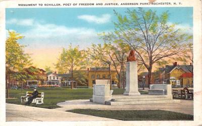 Monument of Schiller Rochester, New York Postcard