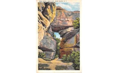 Twin Rocks Rock City, New York Postcard