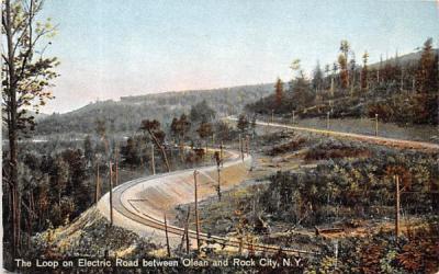 The Loop on Electric Road Rock City, New York Postcard