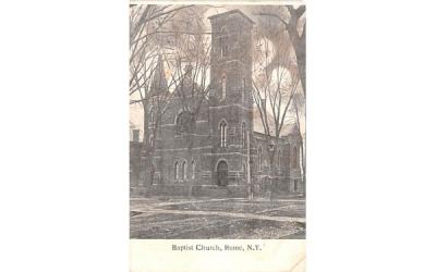 Baptist Church Rome, New York Postcard