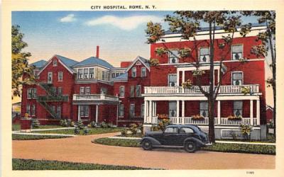 City Hospital Rome, New York Postcard
