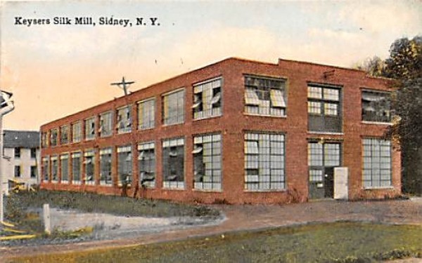 Keysers Silk Mill Sidney, New York Postcard