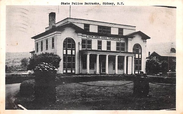 State Police Barracks Sidney, New York Postcard