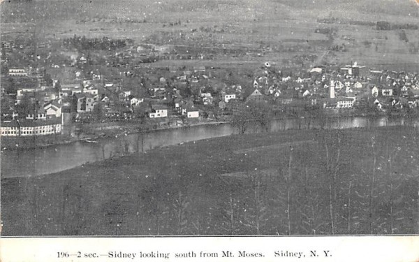 Sidney Looking South from Mt Moses New York Postcard
