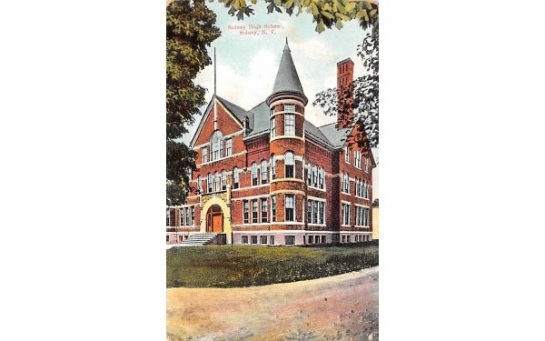 Sidney High School New York Postcard