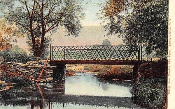 Bridge near Meadow Vale Farm Sidney, New York Postcard