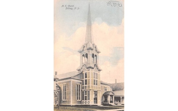 ME Church Sidney, New York Postcard