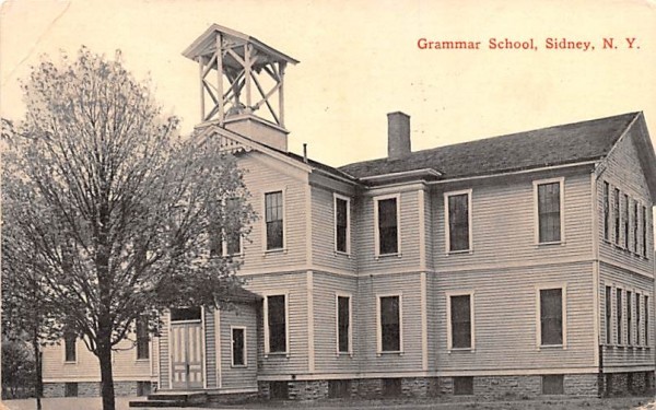 Grammar School Sidney, New York Postcard