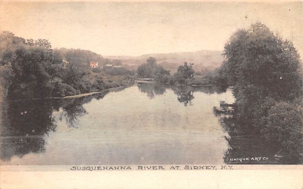 Susquehanna River Sidney, New York Postcard