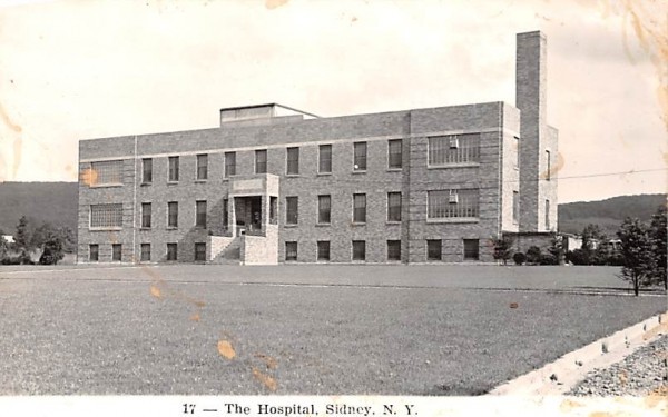 The Hospital Sidney, New York Postcard