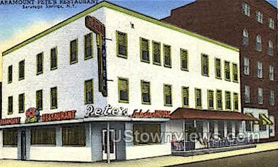 Paramount Pete's Restaurant - Saratoga Springs, New York NY Postcard