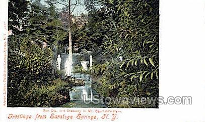 Mr. Canfield's Park - Saratoga Springs, New York NY Postcard