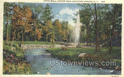 Hayes Well, Geyser Park - Saratoga Springs, New York NY Postcard