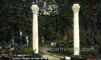 Canfields Garden - Saratoga Springs, New York NY Postcard