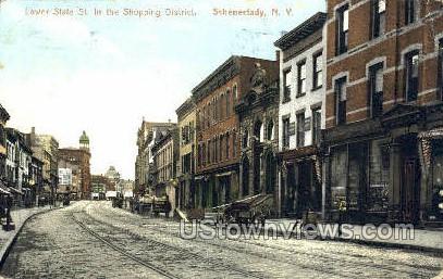 Lower State Street - Schenectady, New York NY Postcard