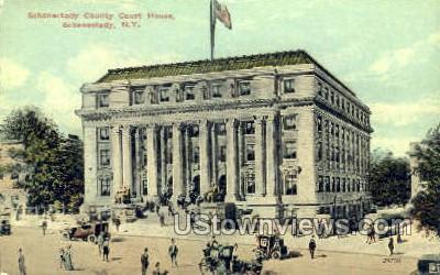 Schenectady County Court House - New York NY Postcard