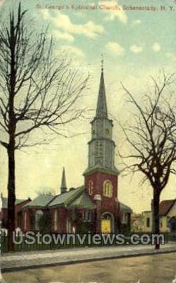 St. George's Episcopal Church - Schenectady, New York NY Postcard