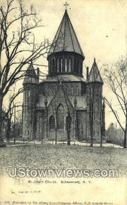 St. John's Church - Schenectady, New York NY Postcard