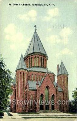 St. John's Church - Schenectady, New York NY Postcard