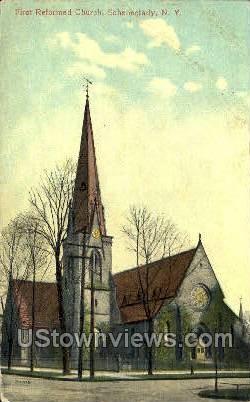 First Reformed Church - Schenectady, New York NY Postcard