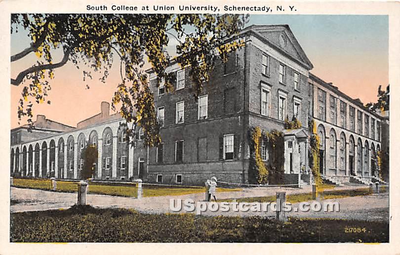 South College, Union University - Schenectady, New York NY Postcard