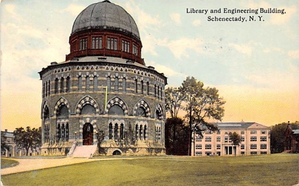 Library and Engineering Building Schenectady, New York Postcard