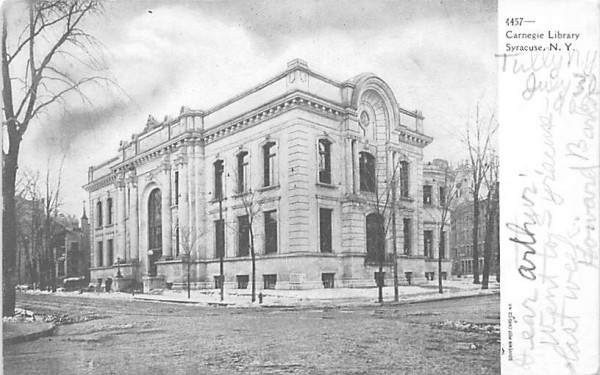 Carnegie Library Syracuse University New York Postcard