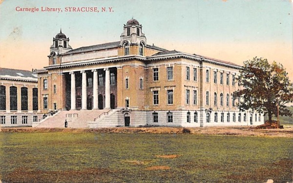 Carnegie Library Syracuse, New York Postcard