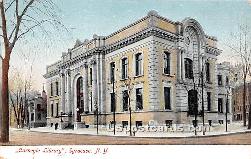 Carnegie Library - Syracuse, New York NY Postcard