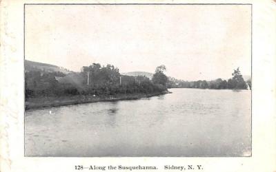 Along the Susquehanna Sidney, New York Postcard