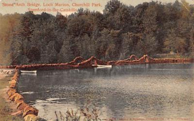 Stone Arch Bridge, Loch Marion Stamford, New York Postcard