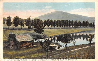 Utsayantha Mountain from Churchill park Stamford, New York Postcard