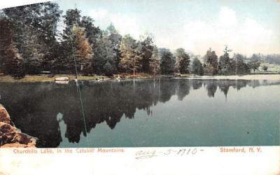 Churchills Lake Stamford, New York Postcard
