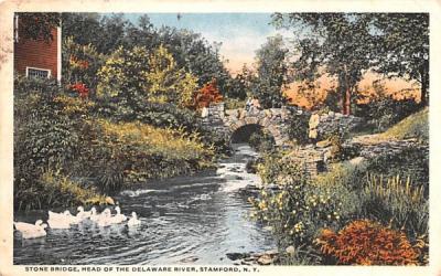 Stone Bridge Stamford, New York Postcard
