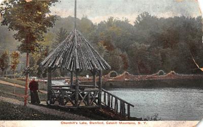 Churchill's Lake Stamford, New York Postcard