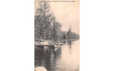 Boats on Loch Marion Stamford, New York Postcard